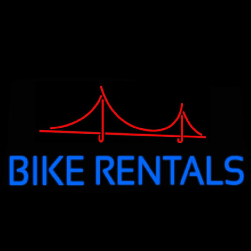 Bike Rentals Neonskylt