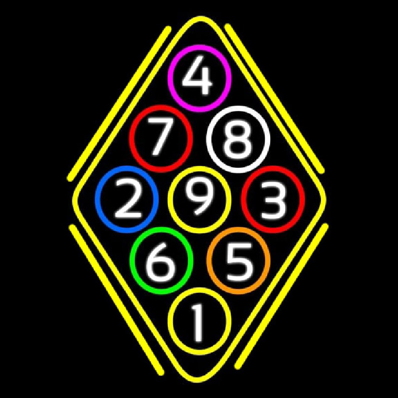 Billiards Neonskylt