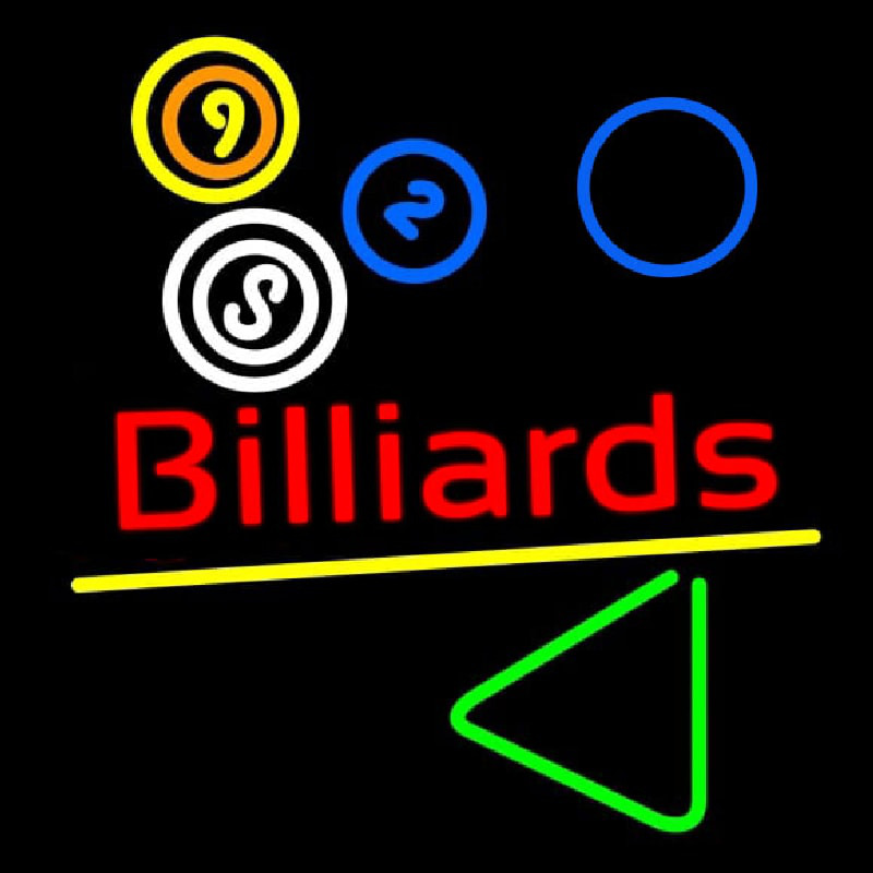 Billiards Neonskylt