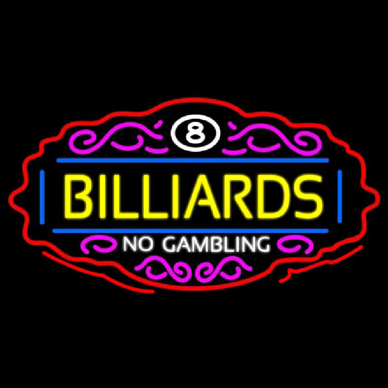 Billiards No Gambling 1 Neonskylt