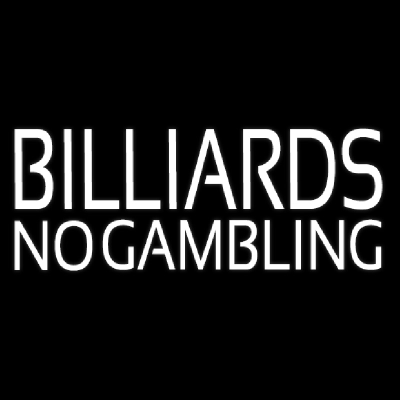 Billiards No Gambling 3 Neonskylt