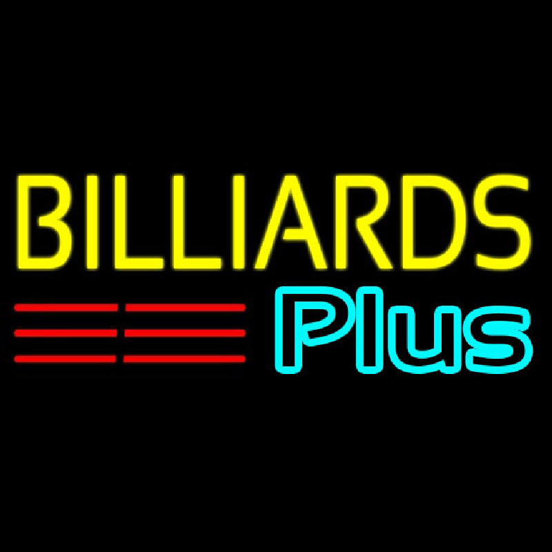 Billiards Plus 1 Neonskylt