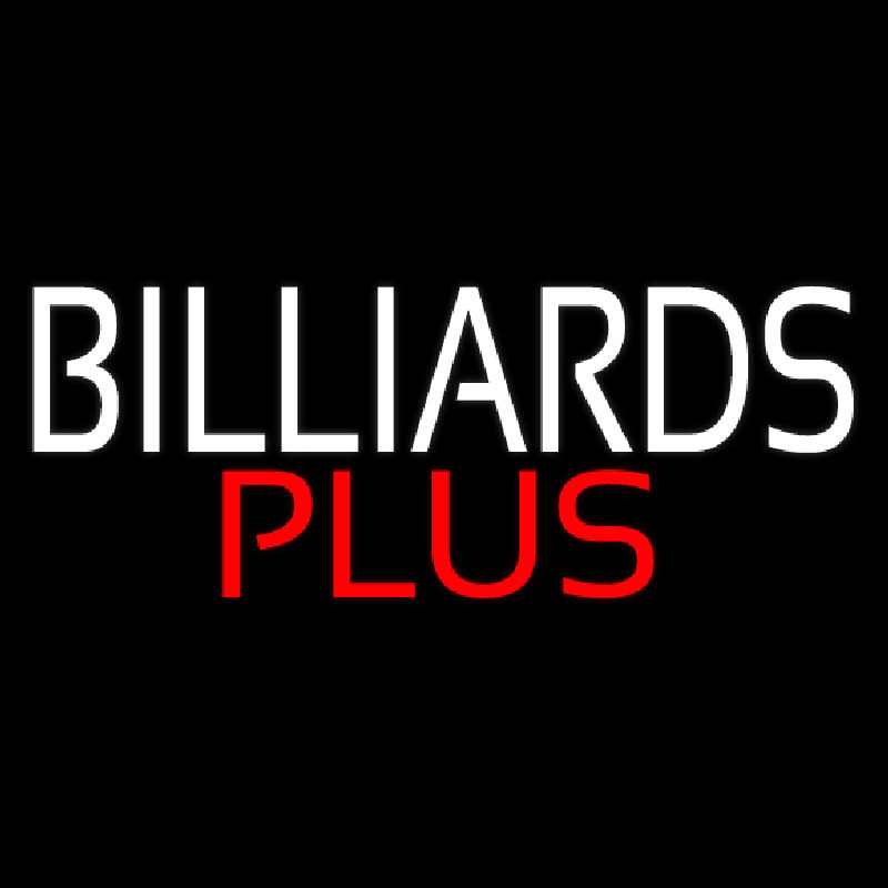 Billiards Plus 2 Neonskylt