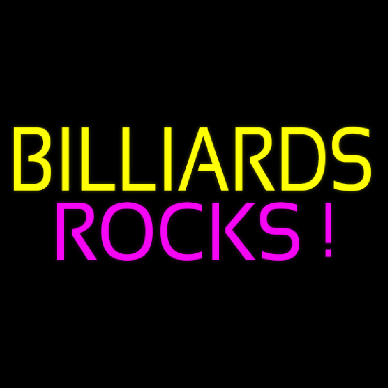 Billiards Rocks 3 Neonskylt