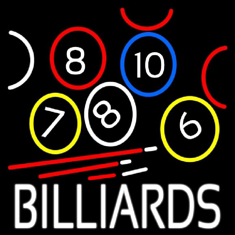 Billiards With Logo Neonskylt