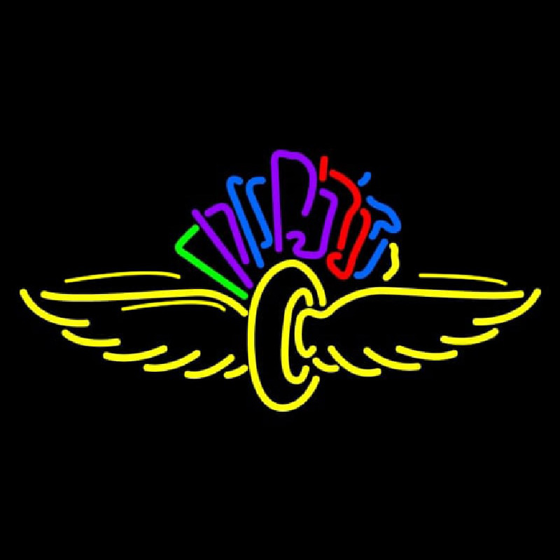 Bird Wings Logo Neonskylt