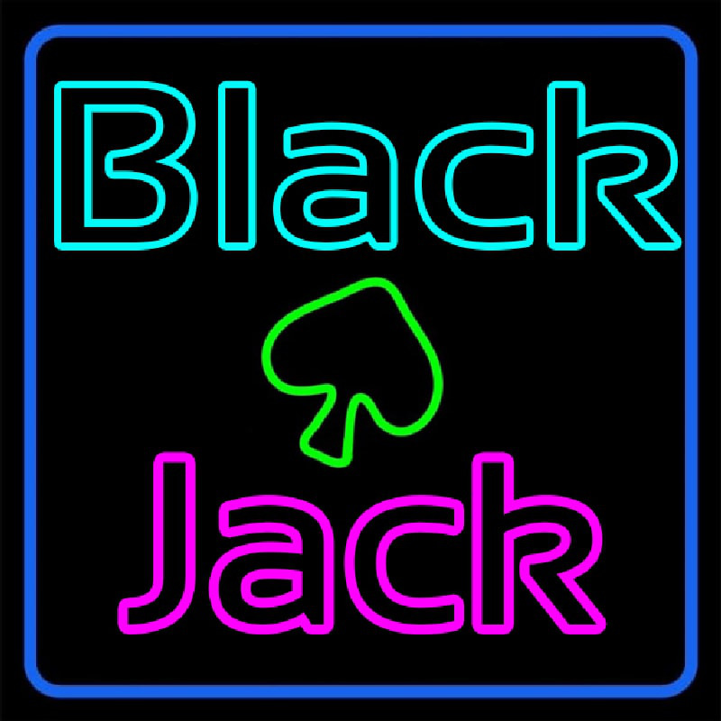 Blackjack Poker Neon Neonskylt