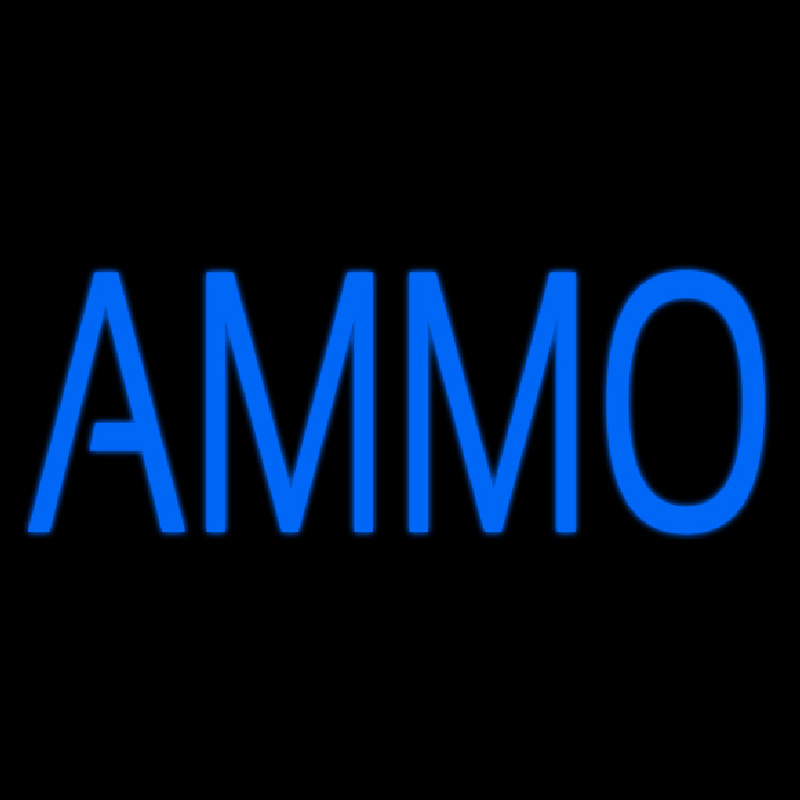 Blue Ammo Neonskylt