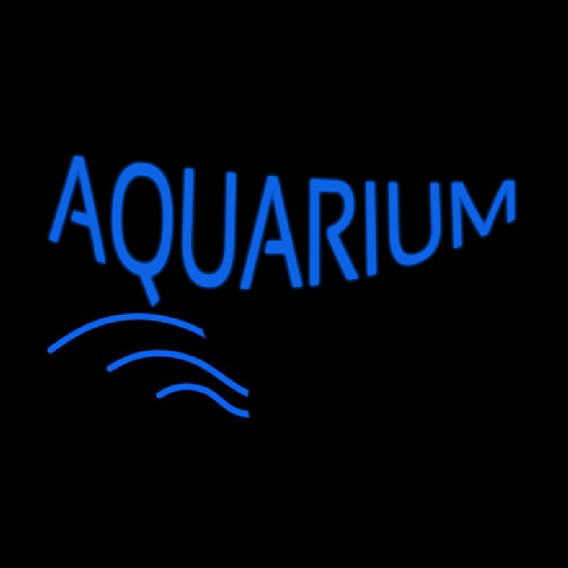 Blue Aquarium Block Neonskylt
