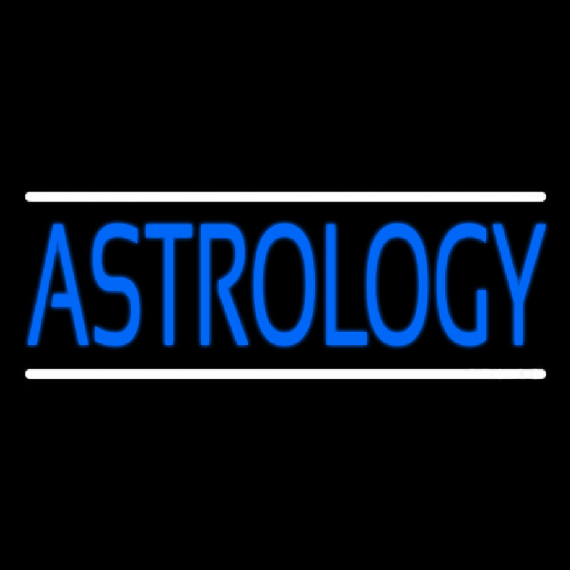 Blue Astrology Block Neonskylt