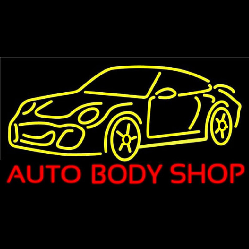 Blue Auto Body Shop 1 Neonskylt