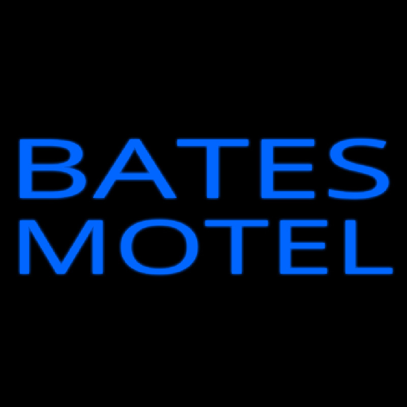 Blue Bates Motel Neonskylt