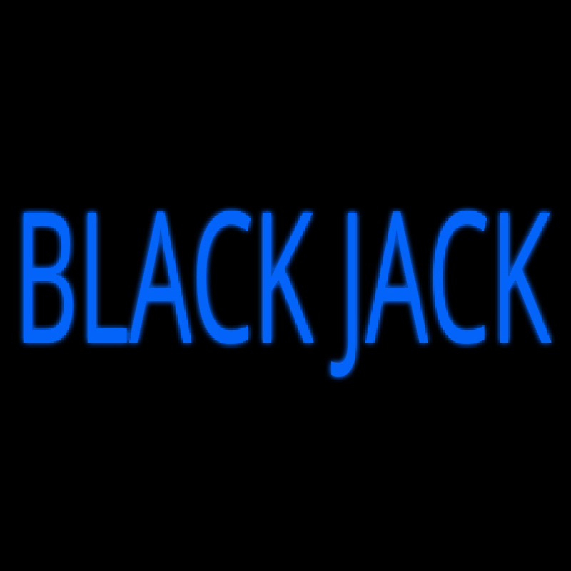 Blue Blackjack Neonskylt