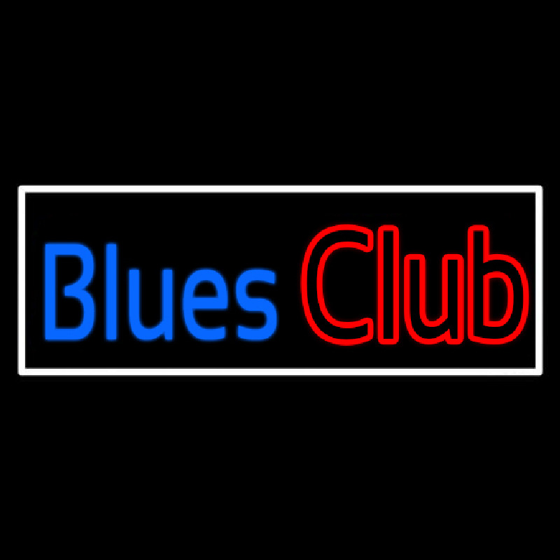 Blue Blues Red Club Neonskylt