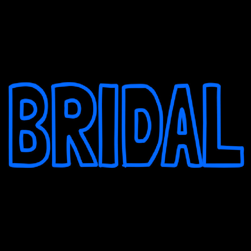 Blue Bridal Block Neonskylt