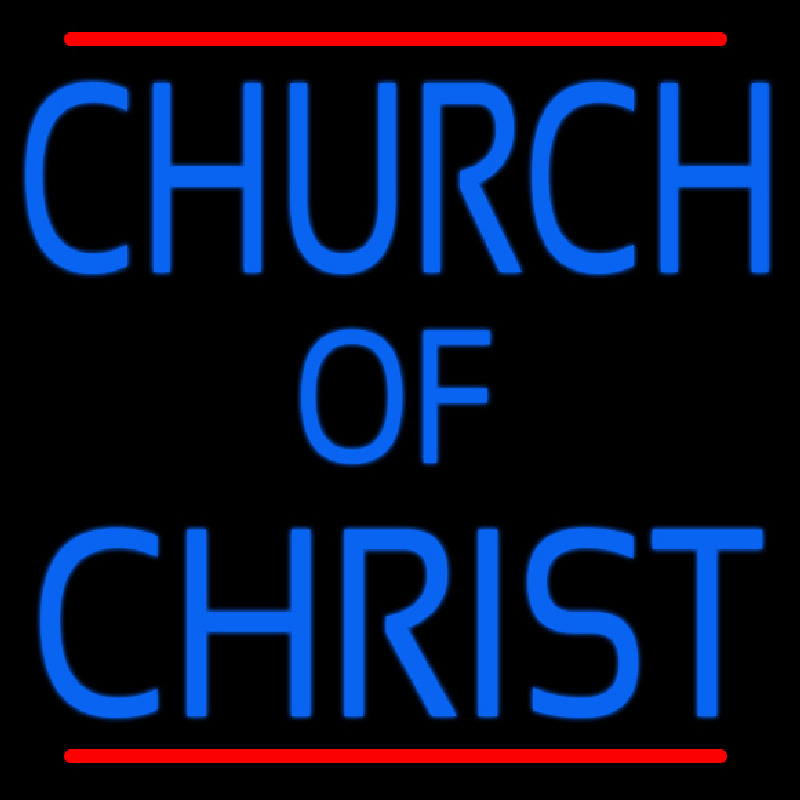Blue Church Of Christ Neonskylt
