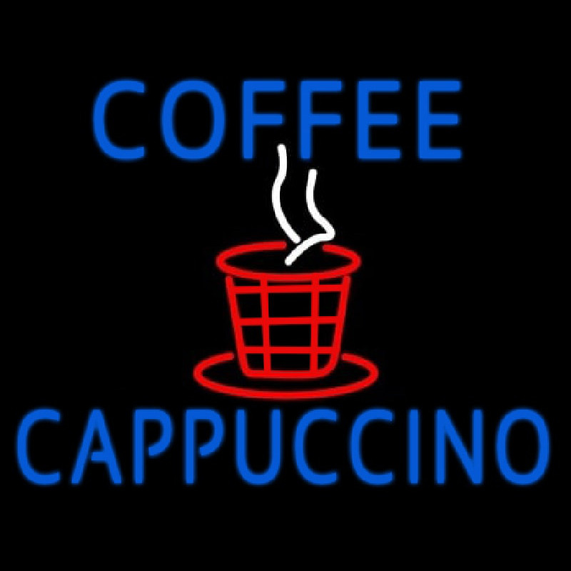 Blue Coffee Cappuccino Neonskylt