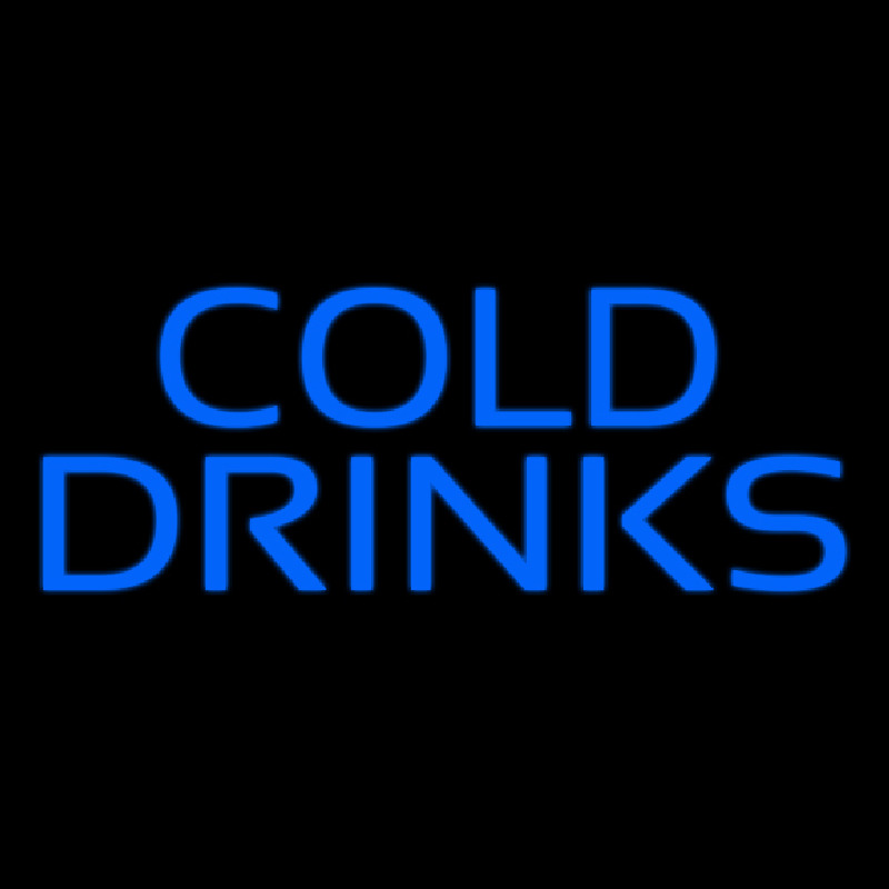 Blue Cold Drinks Neonskylt