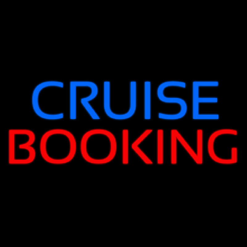 Blue Cruise Red Booking Neonskylt