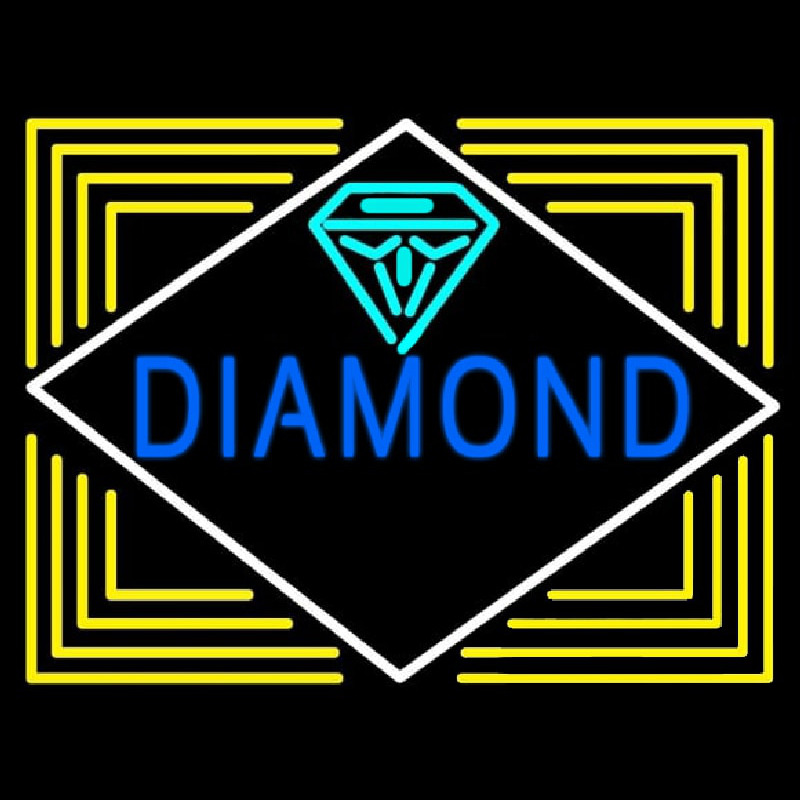 Blue Diamond Block Neonskylt