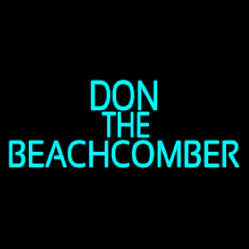 Blue Don The Beachcomber Tiki Bar Neonskylt