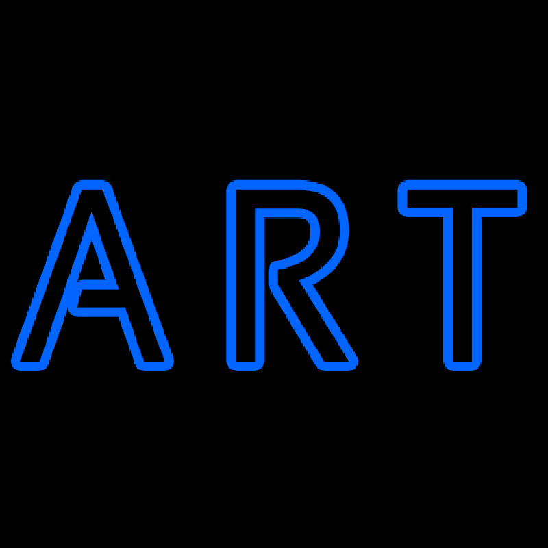 Blue Double Stroke Art Neonskylt