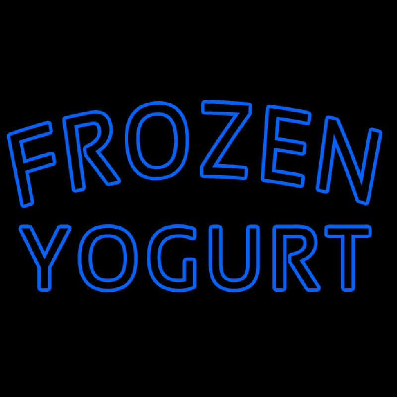 Blue Frozen Yogurt Neonskylt