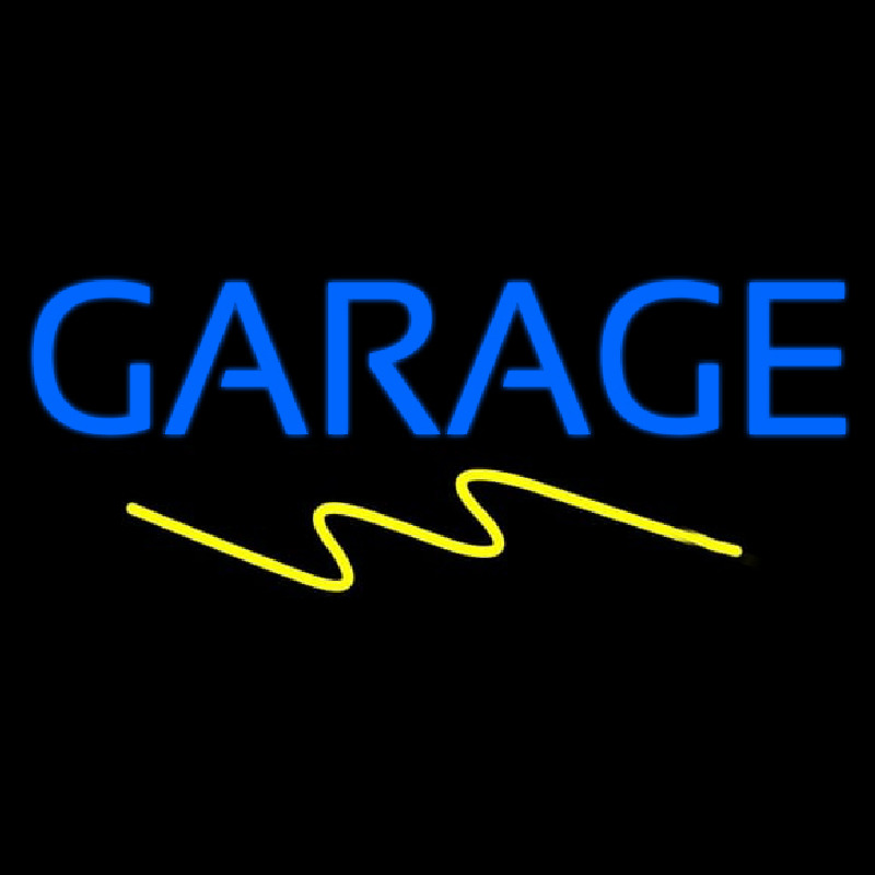 Blue Garage Neonskylt