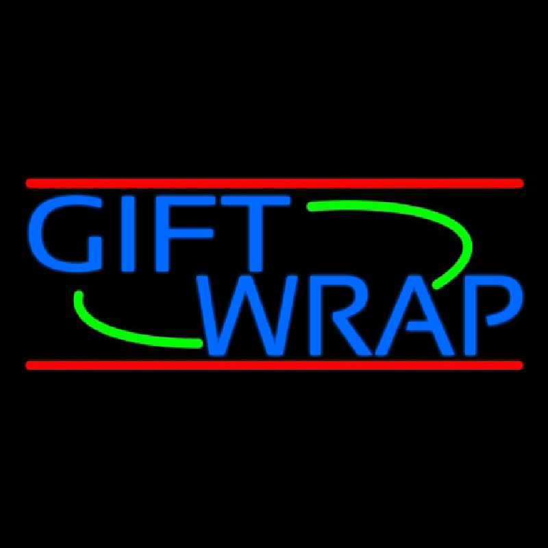 Blue Gift Wrap Neonskylt