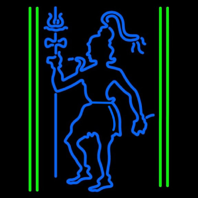Blue God Shiv Neonskylt