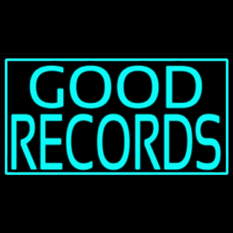 Blue Good Records Border Neonskylt