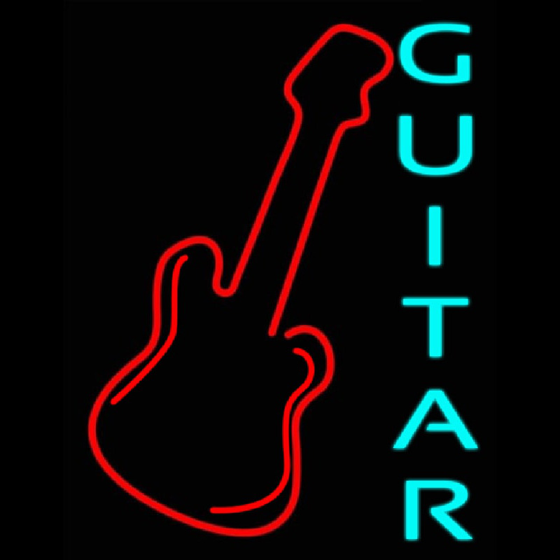 Blue Guitar 2 Neonskylt