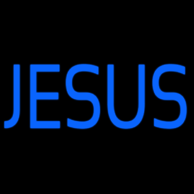 Blue Jesus Neonskylt