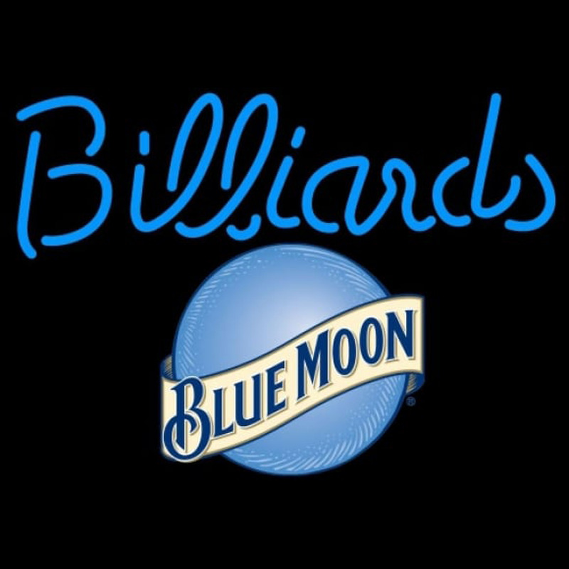 Blue Moon Billiards Te t Pool Beer Sign Neonskylt