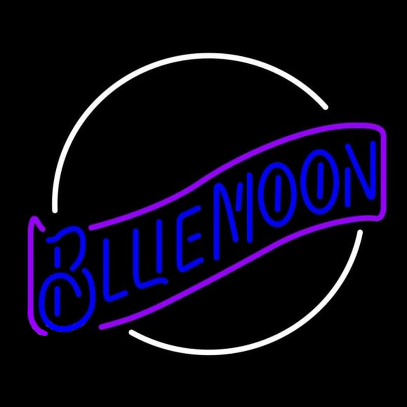 Blue Moon Blue Beer Sign Neonskylt