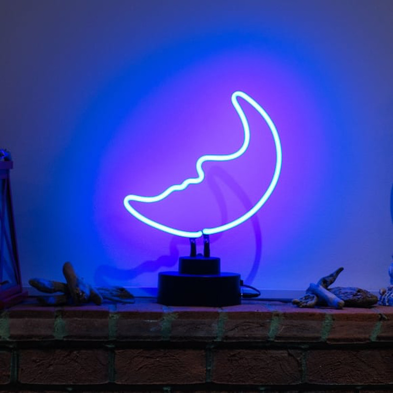 Blue Moon Desktop Neonskylt
