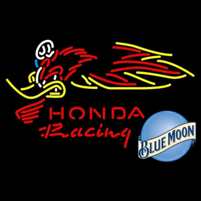 Blue Moon Honda Racing Woody Woodpecker Crf 250450 Beer Sign Neonskylt