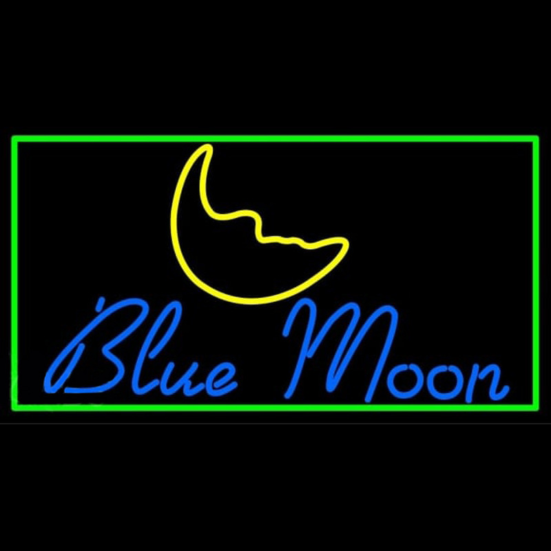 Blue Moon Italic Beer Sign Neonskylt