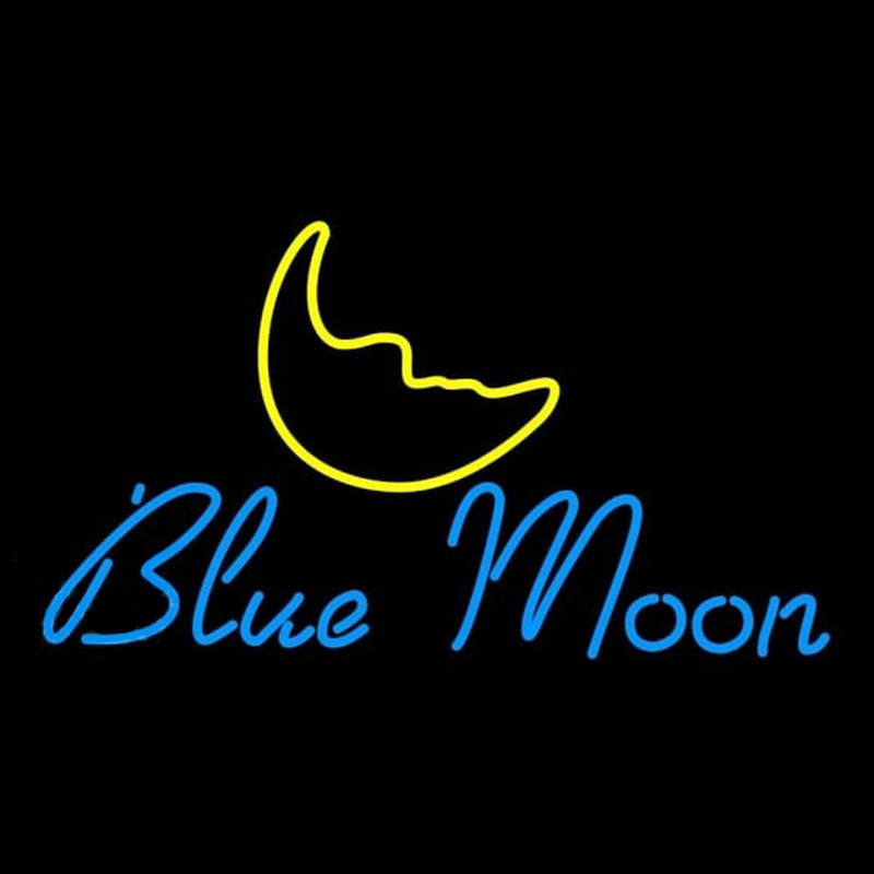 Blue Moon Italic Beer Sign Neonskylt