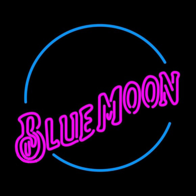 Blue Moon Pink Beer Sign Neonskylt