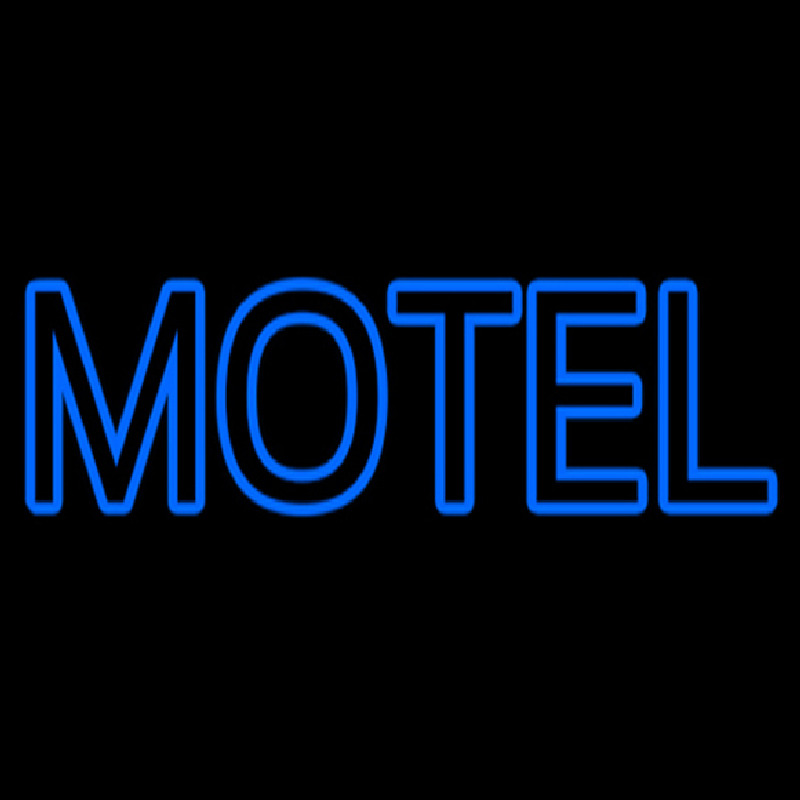 Blue Motel Double Stroke Neonskylt