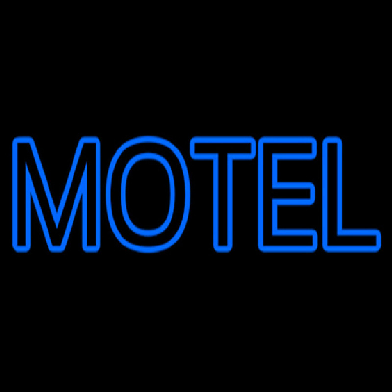 Blue Motel Double Stroke Neonskylt