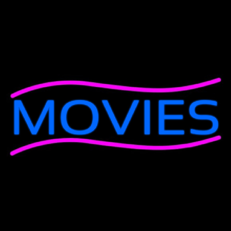 Blue Movies Neonskylt