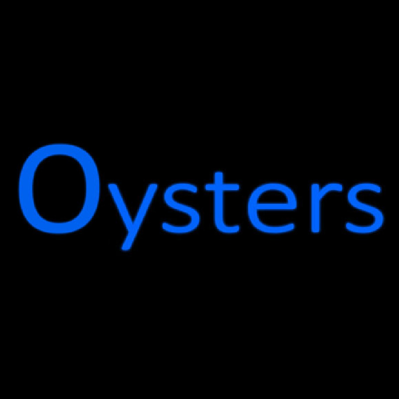 Blue Oysters Cursive Neonskylt
