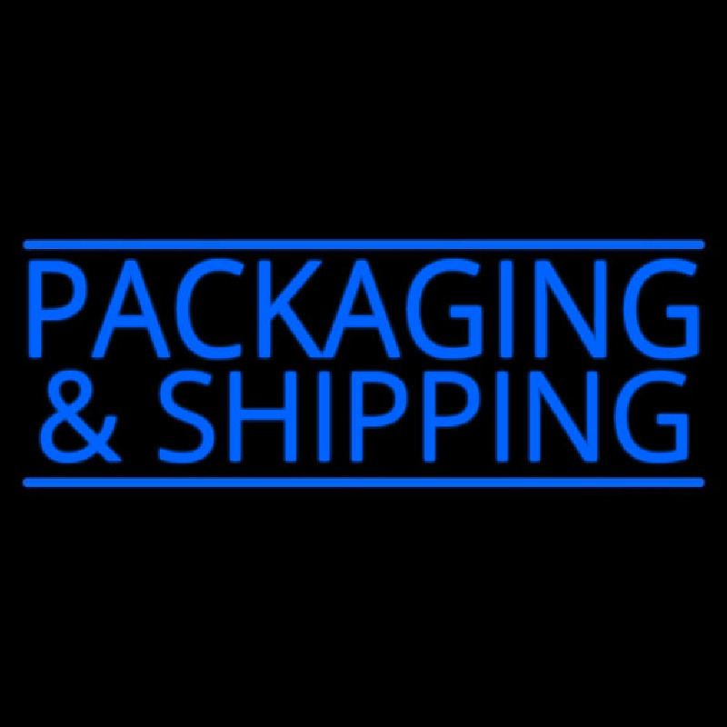 Blue Packaging And Shipping Neonskylt