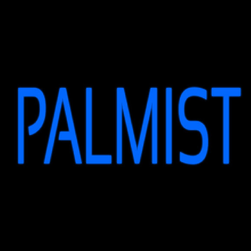 Blue Palmist Block Neonskylt
