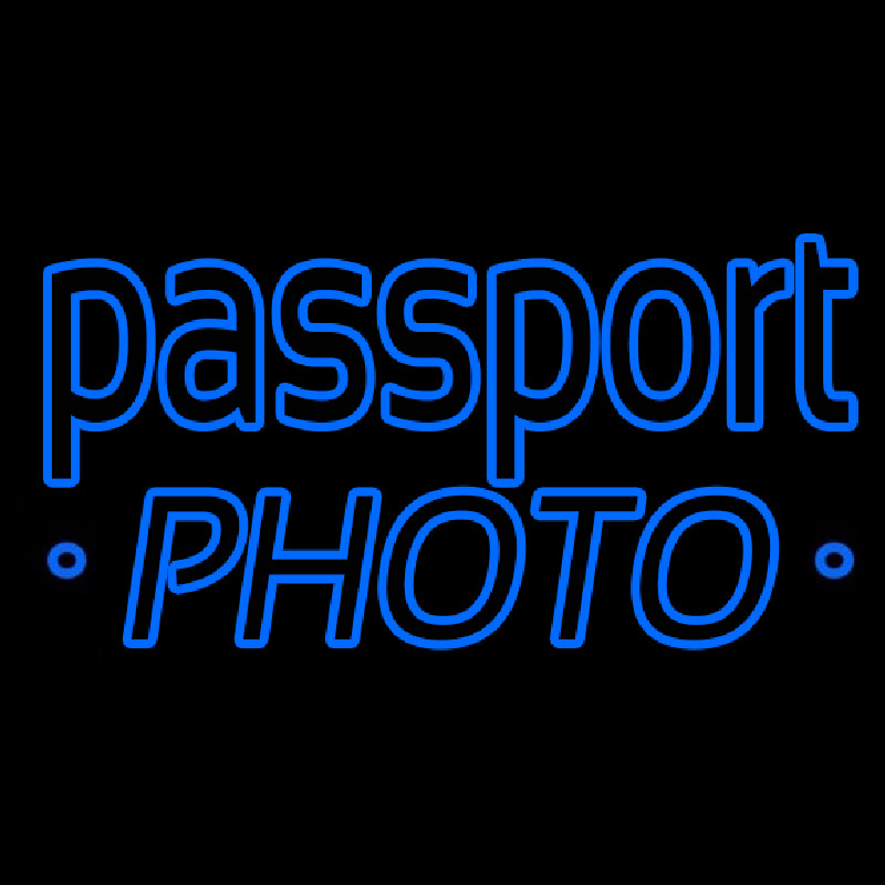 Blue Passport Neonskylt