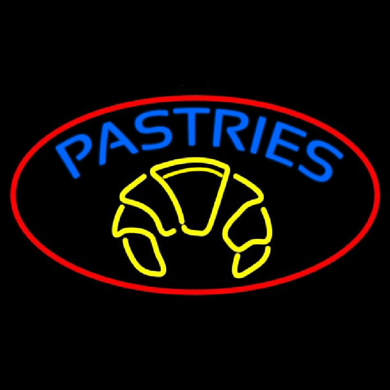 Blue Pastries Logo Neonskylt