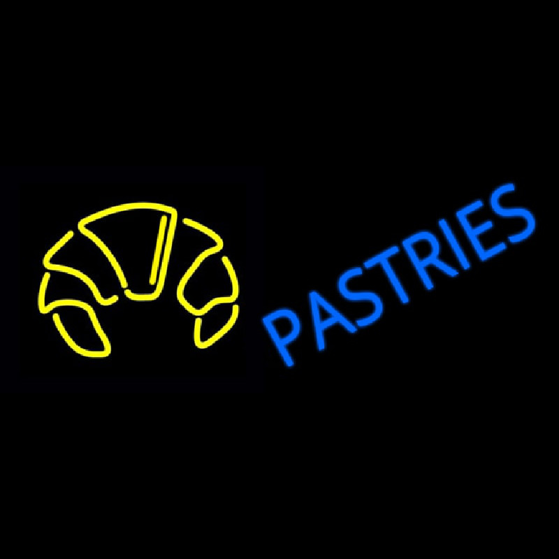 Blue Pastries Logo Neonskylt