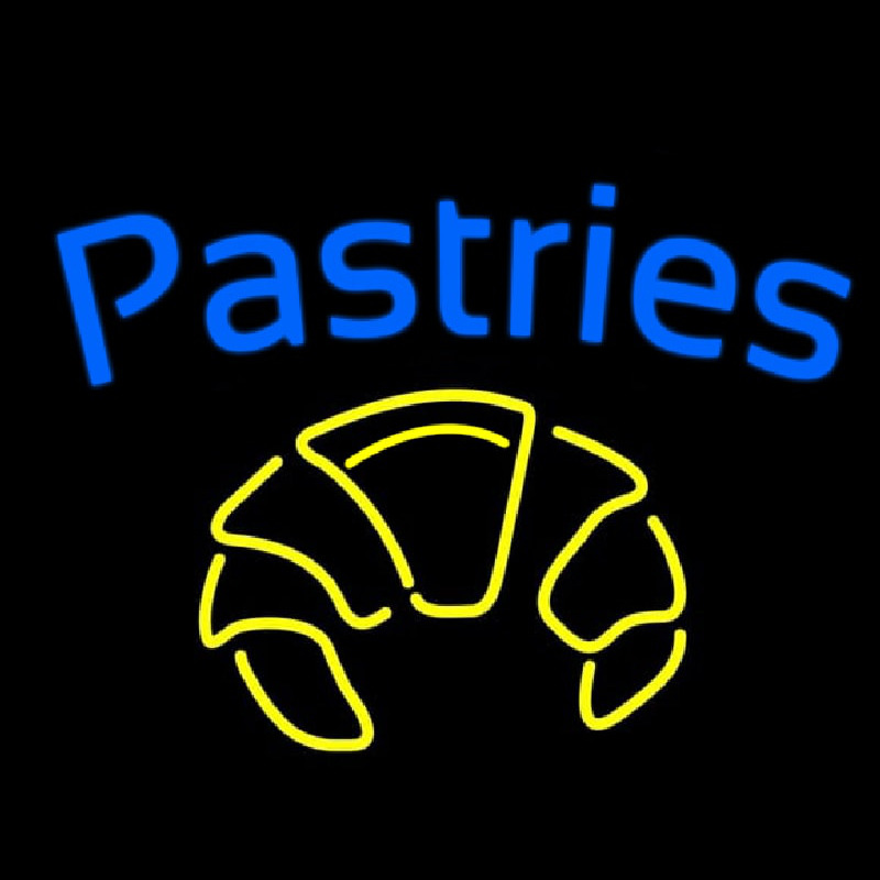 Blue Pastries Logo Neonskylt